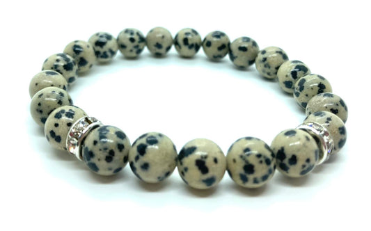 Dalmatian Jasper bracelet 8mm — 5 Elements Gifts