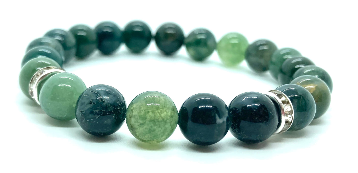 Moss Agate bracelet 8mm