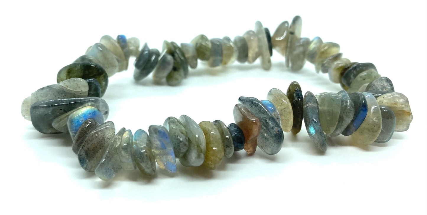 Labradorite chip bracelet
