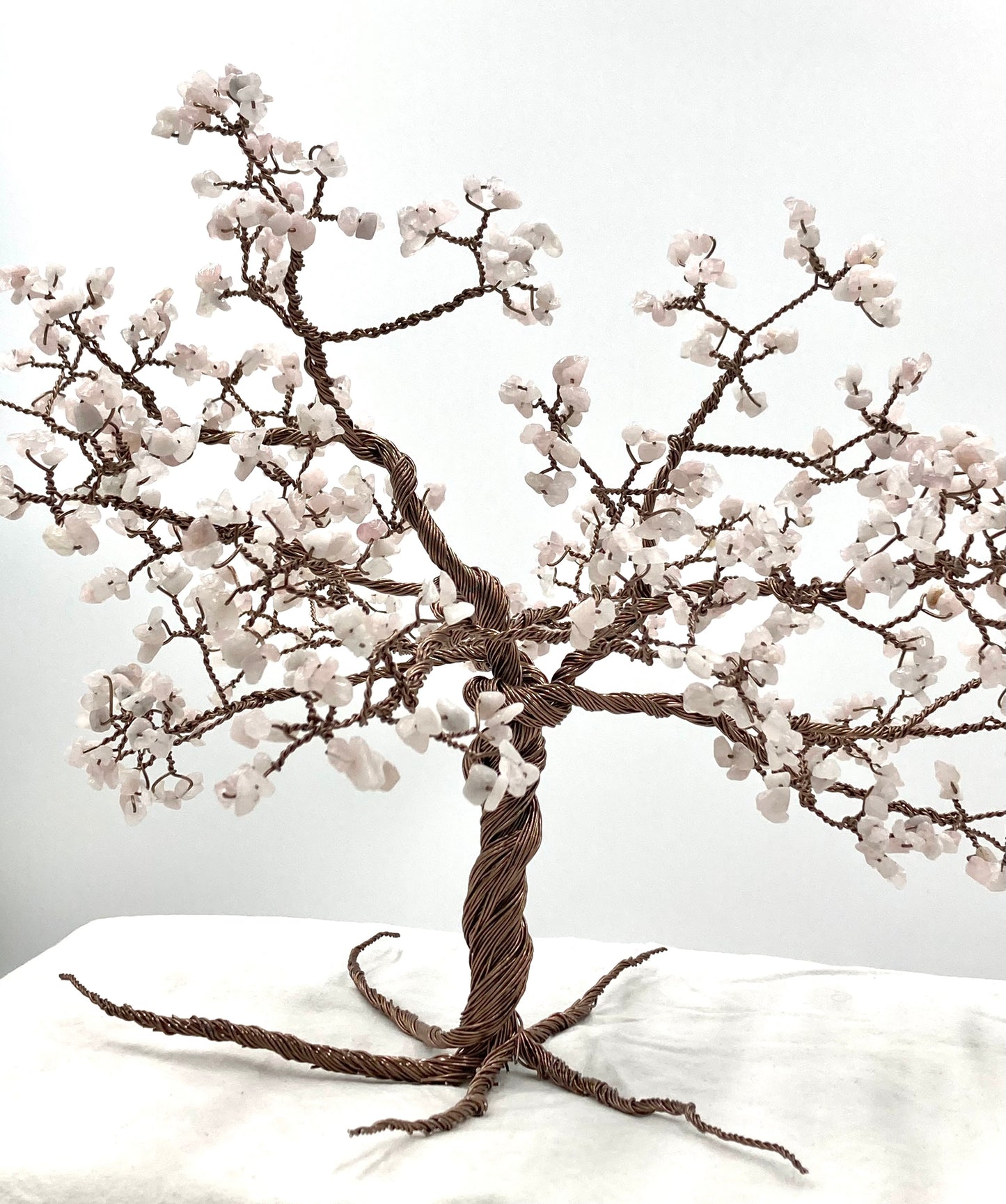 Handmade Rose Quartz Gemstone tree