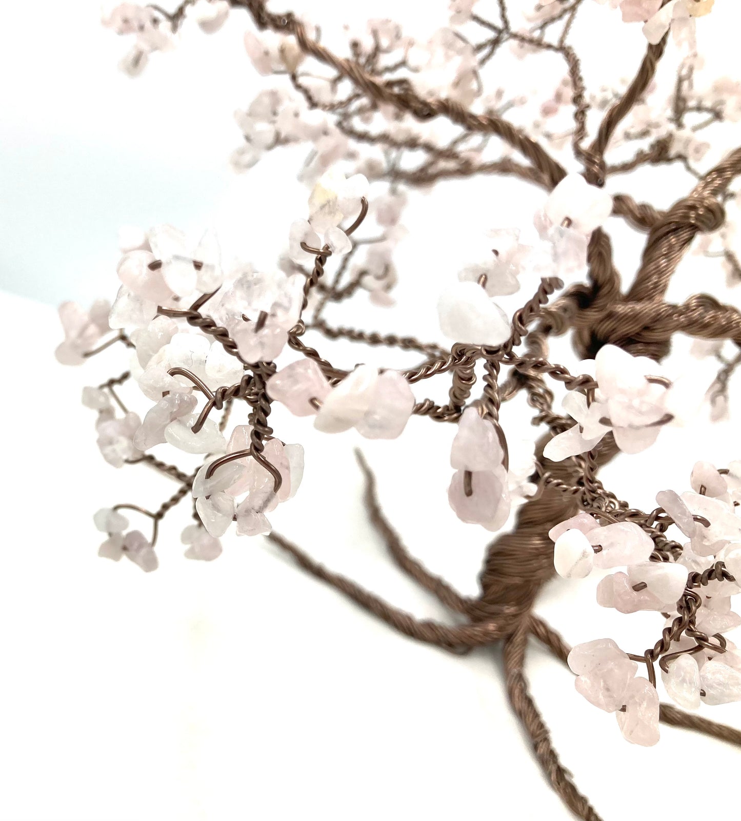 Handmade Rose Quartz Gemstone tree