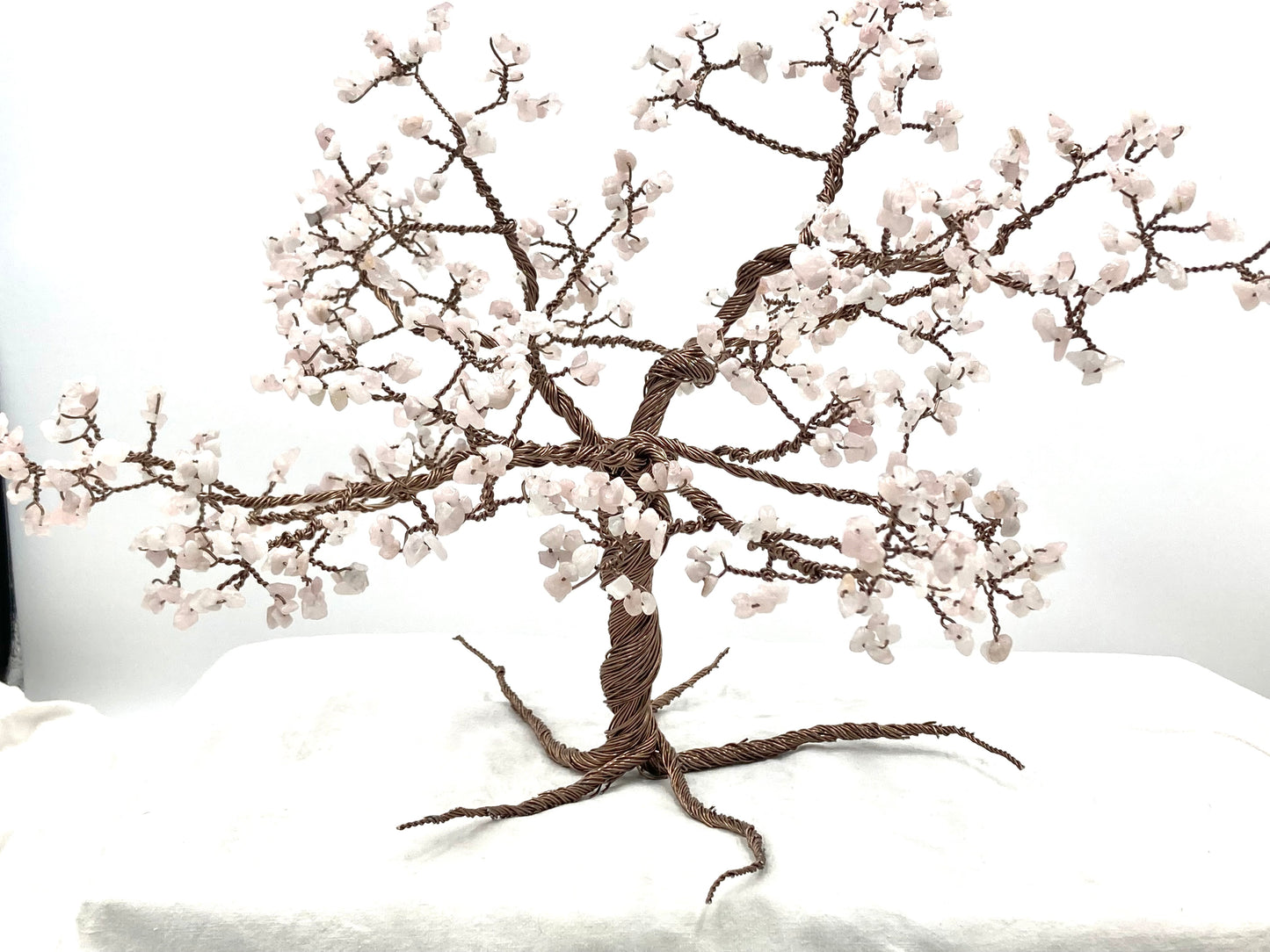 Handmade Rose Quartz Gemstone tree