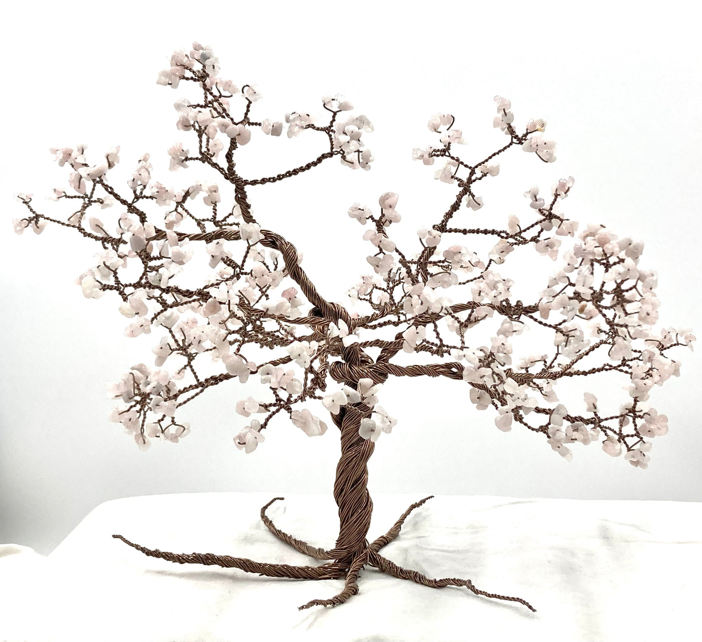 Handmade Rose Quartz Gemstone tree