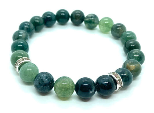 Moss Agate bracelet 8mm