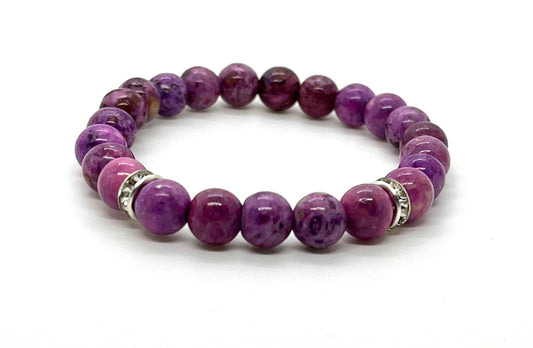 Purple Sugilite bead bracelet