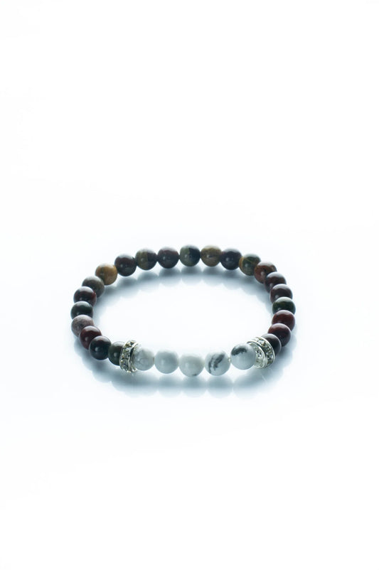 Rainbow Jasper and White Howlite bracelet