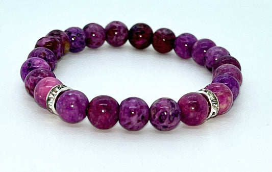Pink/ Purple Sugilite 6mm bracelet