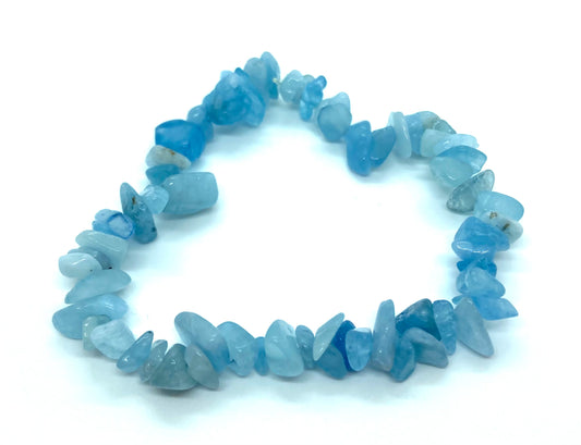 Aquamarine chip bracelet