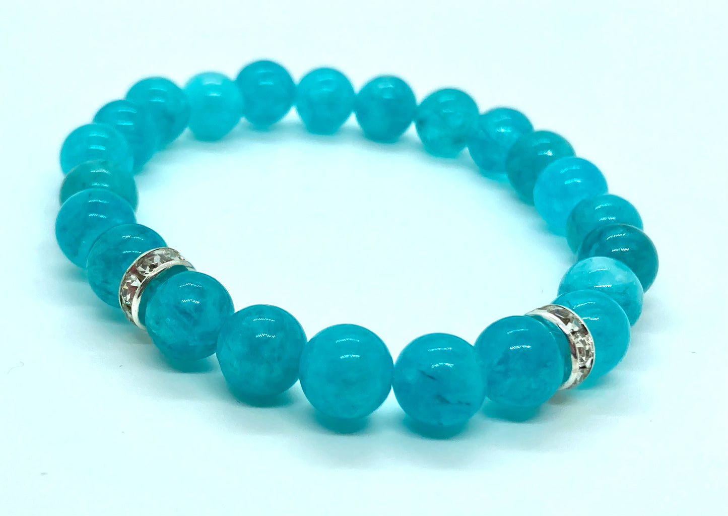 Blue Quartz Gemstone bracelet 8mm