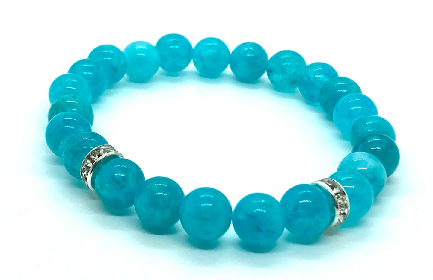 Blue Quartz Gemstone bracelet 8mm