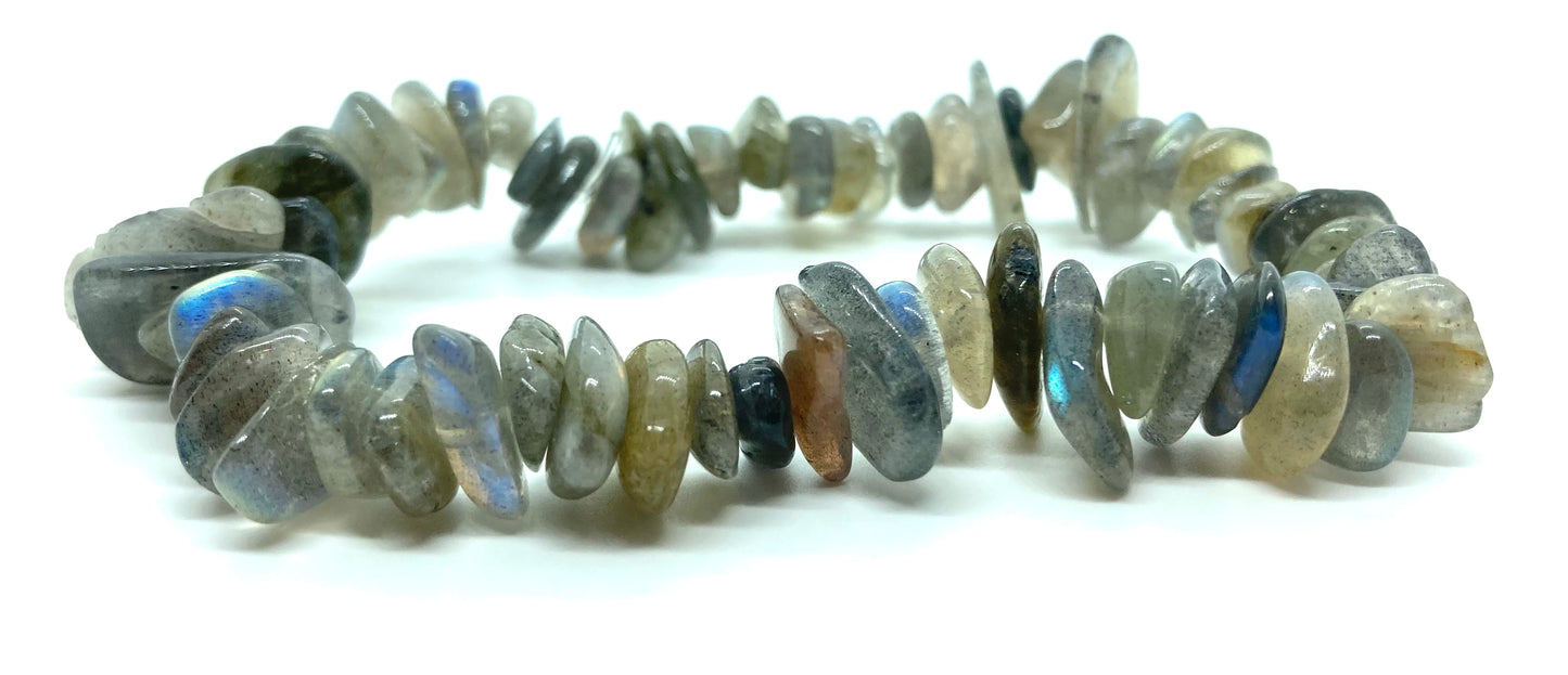 Labradorite chip bracelet
