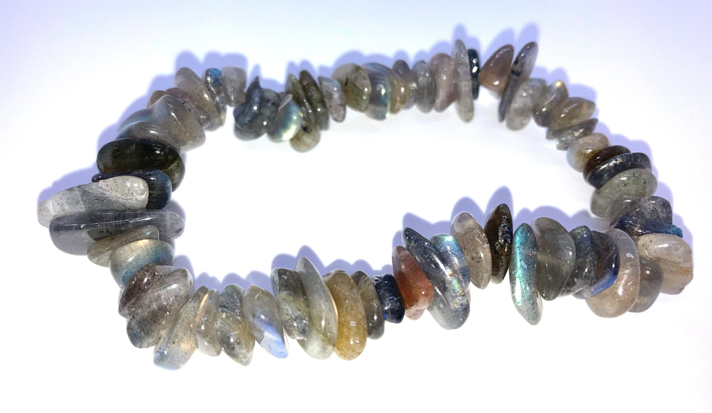 Labradorite chip bracelet