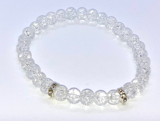 Crackle crystal 6mm bracelet — 5 Elements Gifts