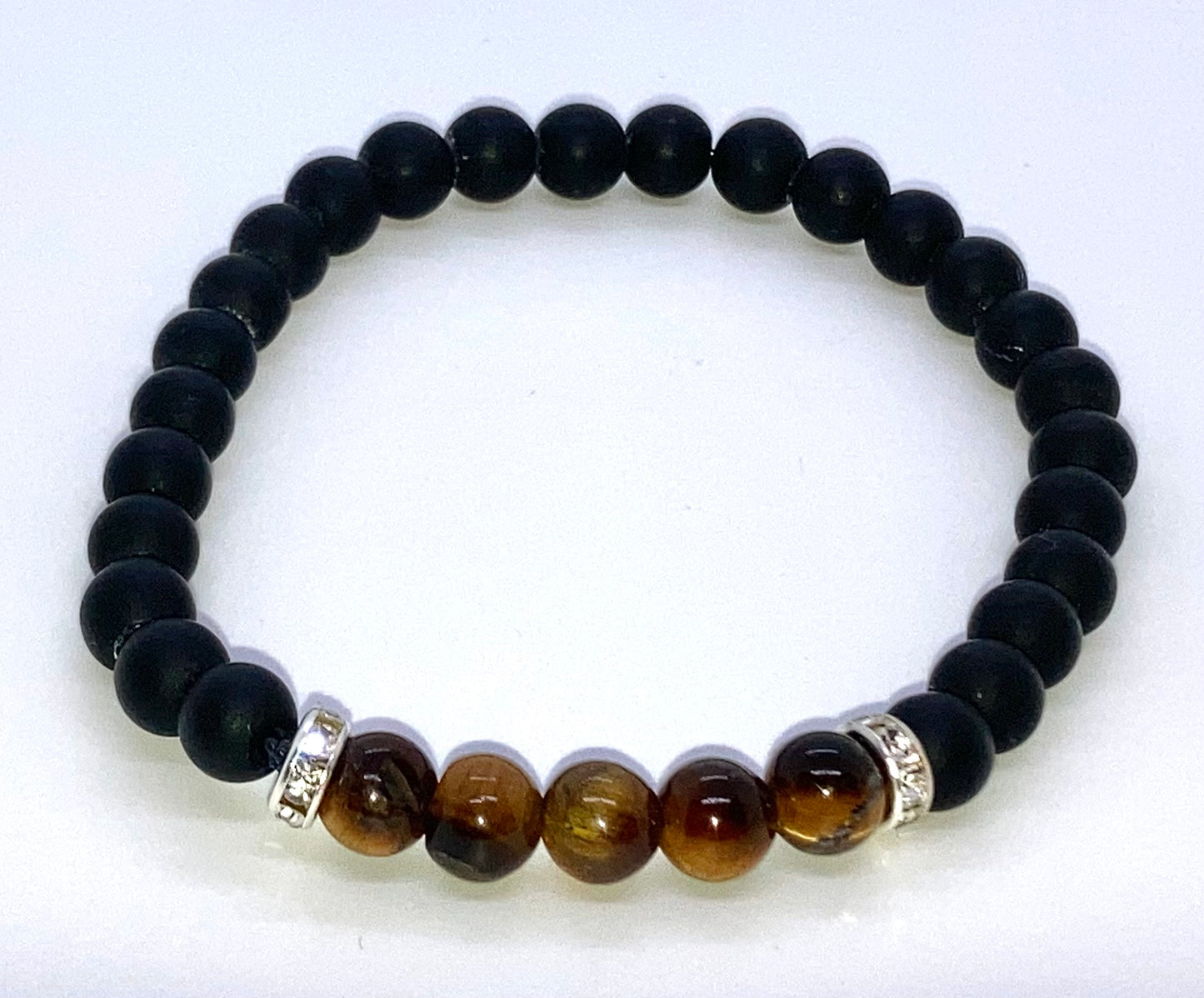 Matte Onyx & Tigers eye 6mm bracelet
