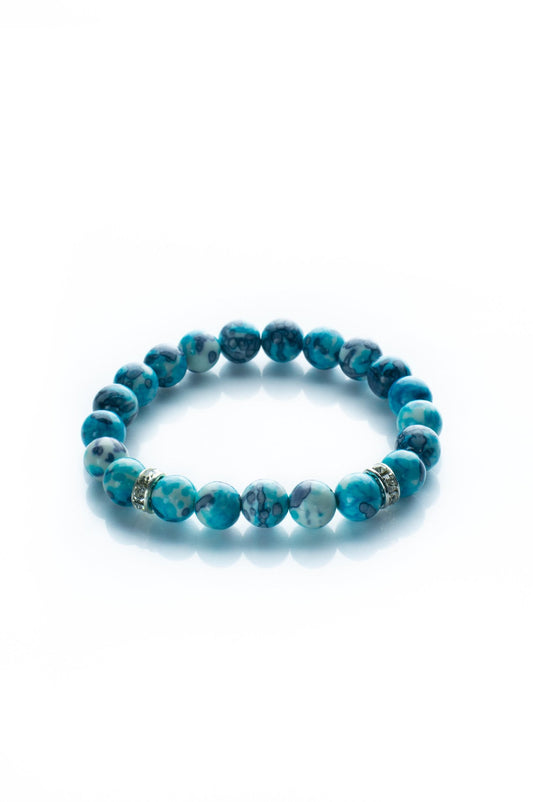 Blue rainflower viewing stone bracelet — 5 Elements Gifts